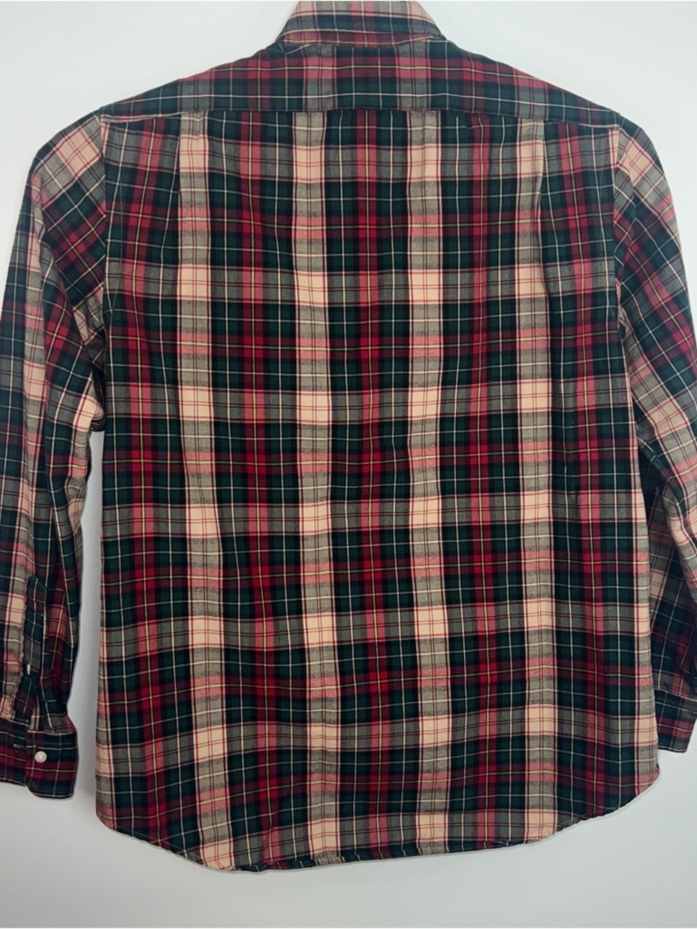 Polo Ralph Lauren Classic Fit Plaid Button-Down Shirt Red Green Tartan Men’s L - Picture 9 of 14